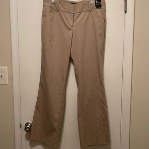 TAN BOOTCUT sits just below the waist stretch pants